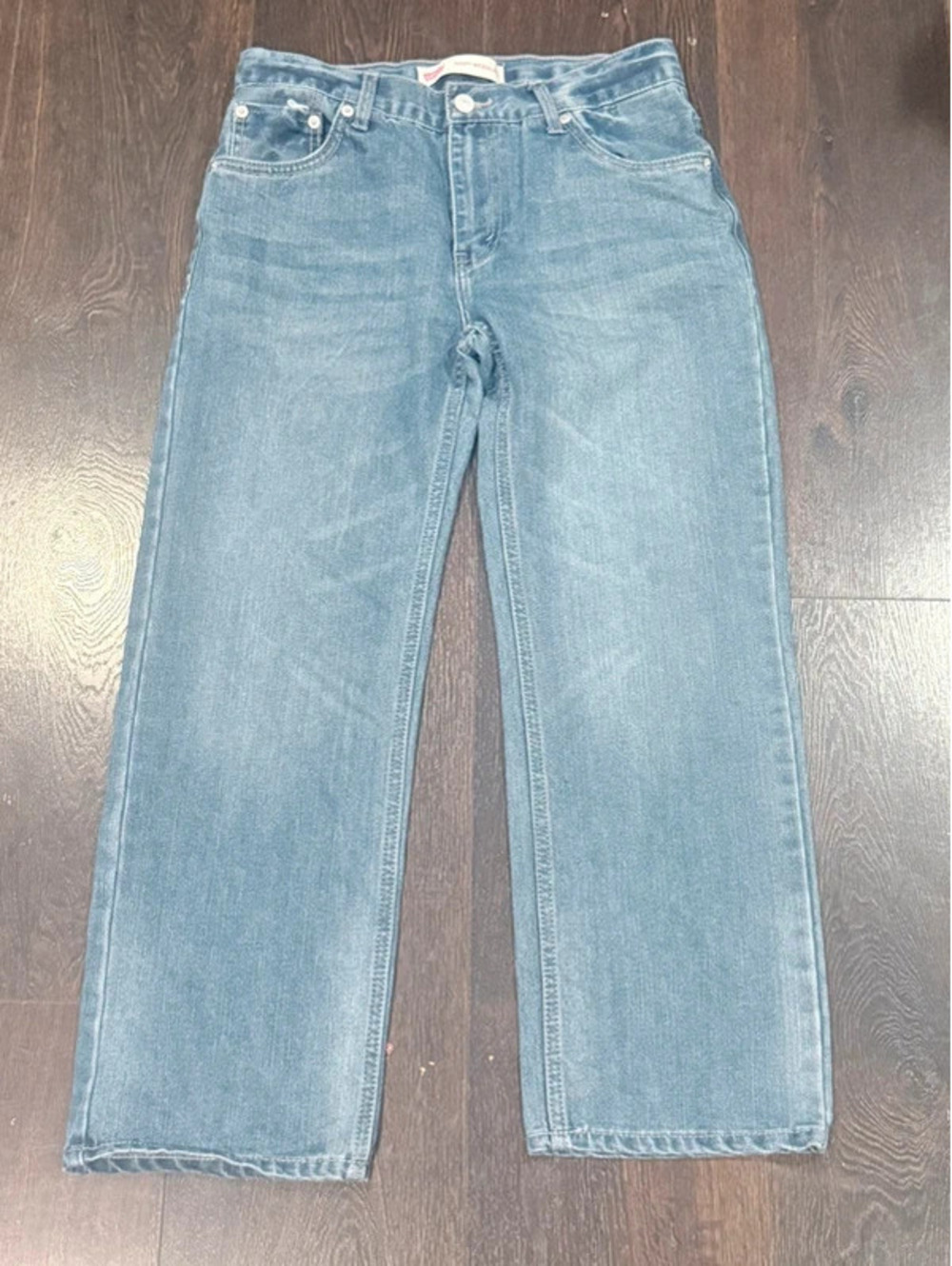 Levi’s 505 Boys Regular Fit Straight Leg Jeans Size 12 Husky 1301